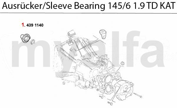 GUIDE BUSH f. SLEEVE BEARING 145/6 1.9 T