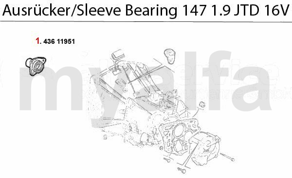 Führungshülse f. Ausrücker 1.9 JTD 16V