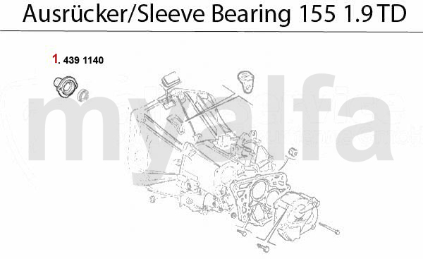 Führungshülse f. Ausrücker 1.9 TD