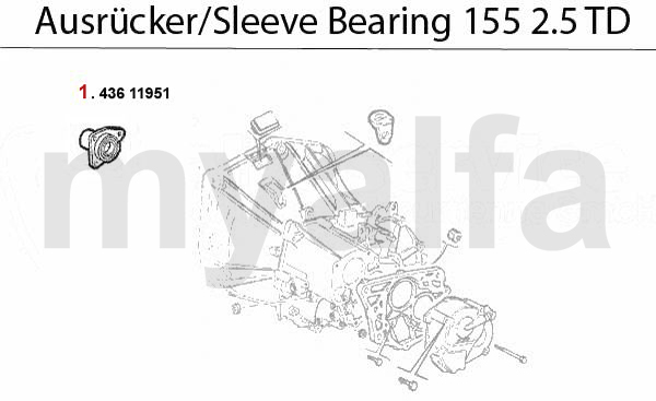 Führungshülse f. Ausrücker 2.5 TD