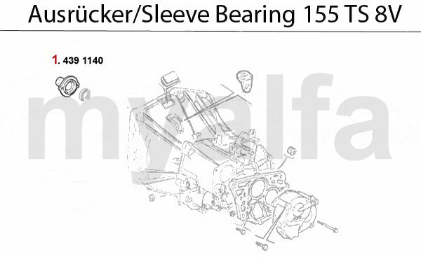 Führungshülse f. Ausrücker TS 8V