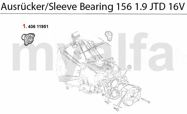 GUIDE BUSH f. SLEEVE BEARING 1.9 JTD 16V