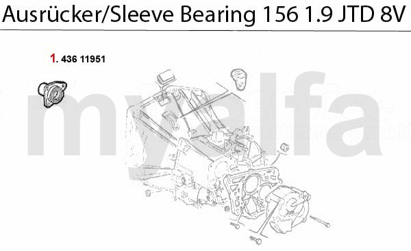 Führungshülse f. Ausrücker 1.9 JTD 8V