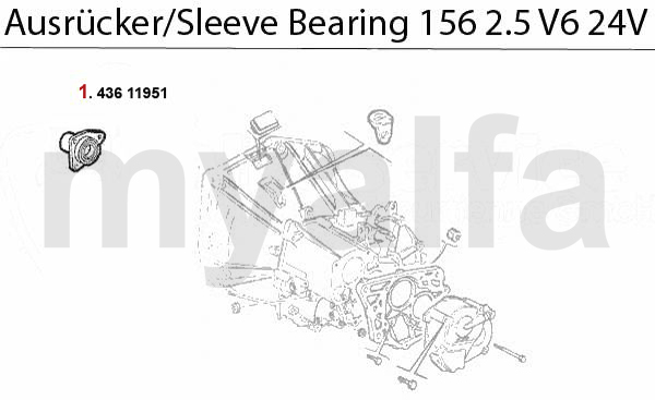 Führungshülse f. Ausrücker 2.5 V6 24V