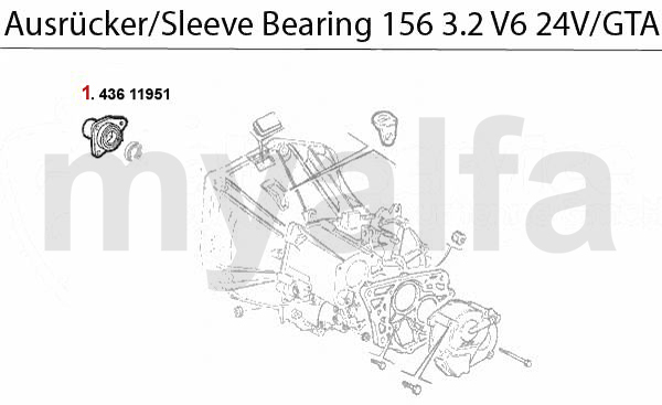 Führungshülse f. Ausrücker 3.2 V6 24V/GT