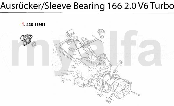 Führungshülse f. Ausrücker 2.0 V6 Turbo