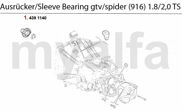 Führungshülse f. Ausrücker 1.8/2.0 TS