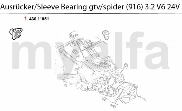 GUIDE BUSH f. SLEEVE BEARING 3.2 V6 24V