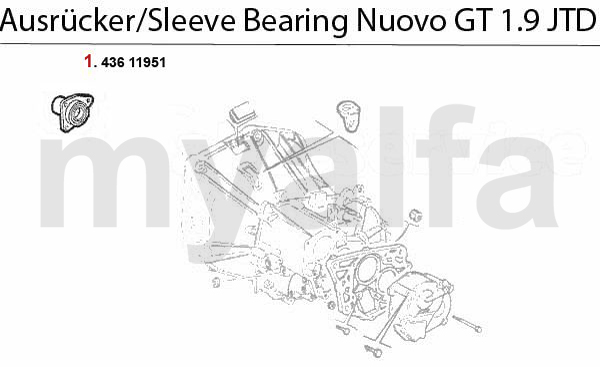 GUIDE BUSH f. SLEEVE BEARING 1.9 JTD