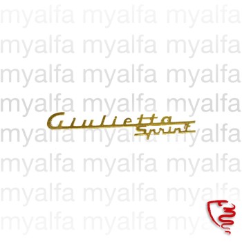 Schriftzug "Giulietta Sprint"  gold, 110mm                  