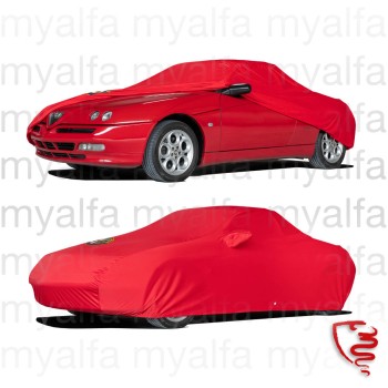 Autodecke Maßanfertigung Alfa Romeo GTV/Spider 916 mit Logo, rot