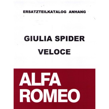 Ersatzteilkatalog - Anhang zu 952 101 0 Giulia Spider Veloce (ital.), 140 Seiten