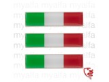 Flagge Italien 3D Aufkleber   47x12mm rechteckig            3 Stück