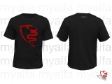 T-Shirt schwarz, Logo "myalfa", 100% Baumwolle