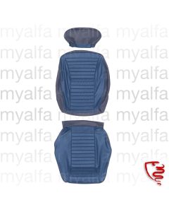 FRONT SEAT COVER MONTREAL     LEATHER/FABRIC BLUE           889+666