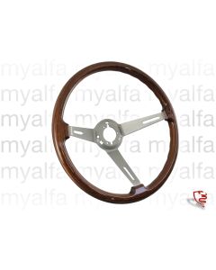 Lenkrad Holz tiefgeschüsselt 380mm, Hupentastenausschnitt 53mm, Typ "Hellebore" 