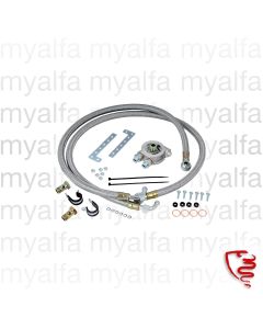 OIL COOLER MOUNTING KIT 2nd SERIES HOSE 100 + 120cm with THERMOSTAT