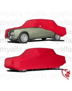 Biltäcke måttanpassat Alfa Romeo Giulia med Logo, röd