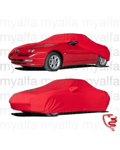 Biltäcke Måttanpassat Alfa Romeo GTV/Spider 916 med Logo, röd
