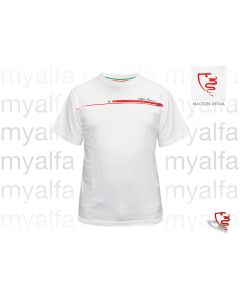 T-Shirt "La passione" weiß, 100% Baumwolle