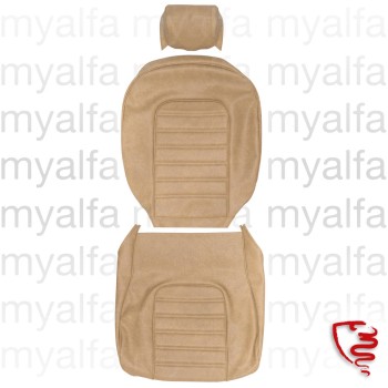 SEAT COVER SPIDER 1978-85 / 1600 UP TO 1989, SKAY BEIGE 565, HEAD REST 19 cm