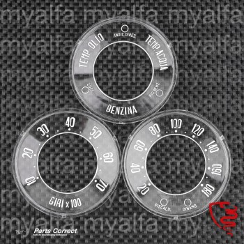 SET OF INSTRUMENT INSERTS - 750/101 SPIDER & SPRINT "NORMALE" 1300 - ITALIAN - TOP QUALITY