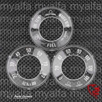 SET OF INSTRUMENT INSERTS - 750/101 SPIDER & SPRINT VELOCE 1300 - ENGLISH - TOP QUALITY