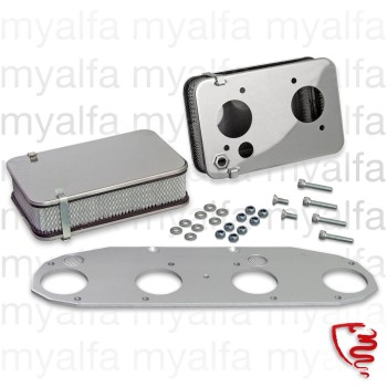 SET PERFORMANCE AIR FILTERS STAINLESS STEEL WITH MOUNTING PLATE