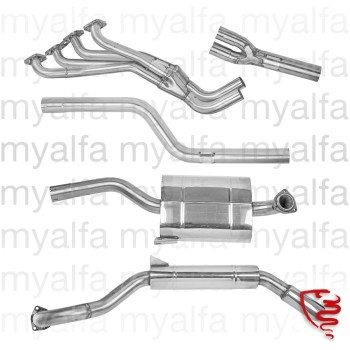 STAINLESS STEEL EXHAUST SYSTEM54MM - 105 GT, GIULIA FLOOR   MOUNTED PEDALS