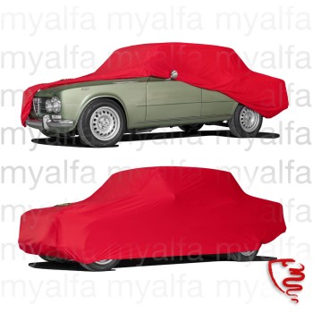 CAR COVER MADE TO MEASURE ALFA ROMEO GIULIA WITH BADGE, RED