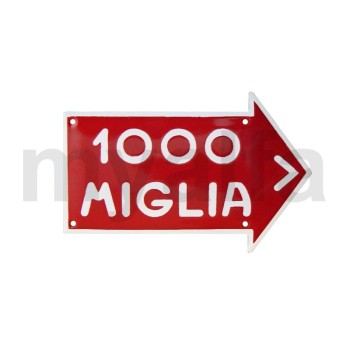 SIGNBOARD ENAMEL "MILLE MIGLIA" 150x95mm                    
