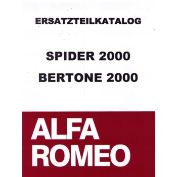 PARTS BOOK SPIDER 2000 / GT BERTONE 2000, 670 PAGES
