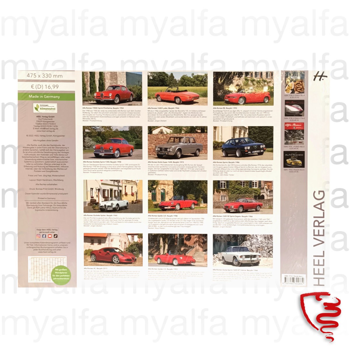 Alfa Romeo CALENDAR "ALFA ROMEO 2024" JOERG HAJT