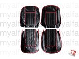 SEAT COVER GIULIA SPIDER      (2SEATS) TYPE 101,BLACK WITH  RED BORDER
