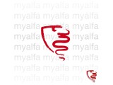 STICKER "myalfa" red, 12,5 cm                               