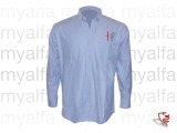 SHIRT "CREATION SPORTIVO",    BLUE LONG SLEEVES, 100%       COTTON