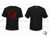 T-SHIRT BLACK, LOGO "myalfa", 100% COTTON