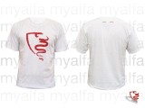 T-SHIRT WHITE, LOGO "myalfa", 100% COTTON                   