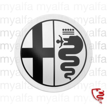 Emblem Alufelge schwarz / silberner Hintergrund 48 mm