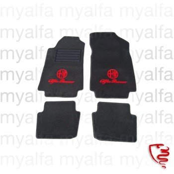Fußmatten GTV6 (116)          schwarz/rotes Emblem          gekettelt