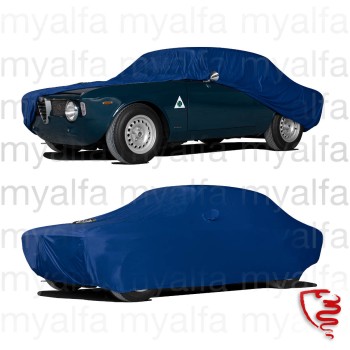 Autodecke Maßanferigung Alfa Romeo GT Bertone mit Logo, blau