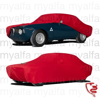 Autodecke Maßanfertigung Alfa Romeo GT Bertone mit Logo, rot 