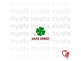 Aufkleber Alfa Corse Dreieck  mit Kleeblatt                 