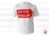 T-Shirt "1000 MIGLIA" weiß,   100% Baumwolle                