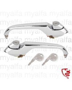 SET OUTER DOOR HANDLES SPIDER 1300/1600 1966-80, 1750 1967-69 WITH LOCK BARRELS