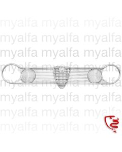 FRONT GRILLE GIULIA TI        2 HEADLIGHTS STAINLESS STEEL  RACING