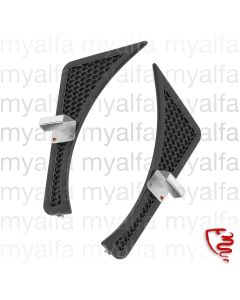 SET OUTER FRONT GRILLE (2 PC) GT BERTONE 1300 1966-69 (1 CHROME STRIP) METAL 