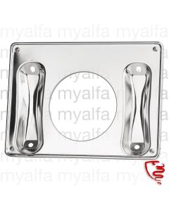 Nummernschildunterlage GT Bertone hinten, Edelstahl poliert