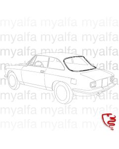 REAR SCREEN RUBBER SEAL INSERT GT BERTONE