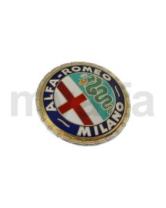 BADGE 55mm "ALFA ROMEO MILANO" ENAMEL 